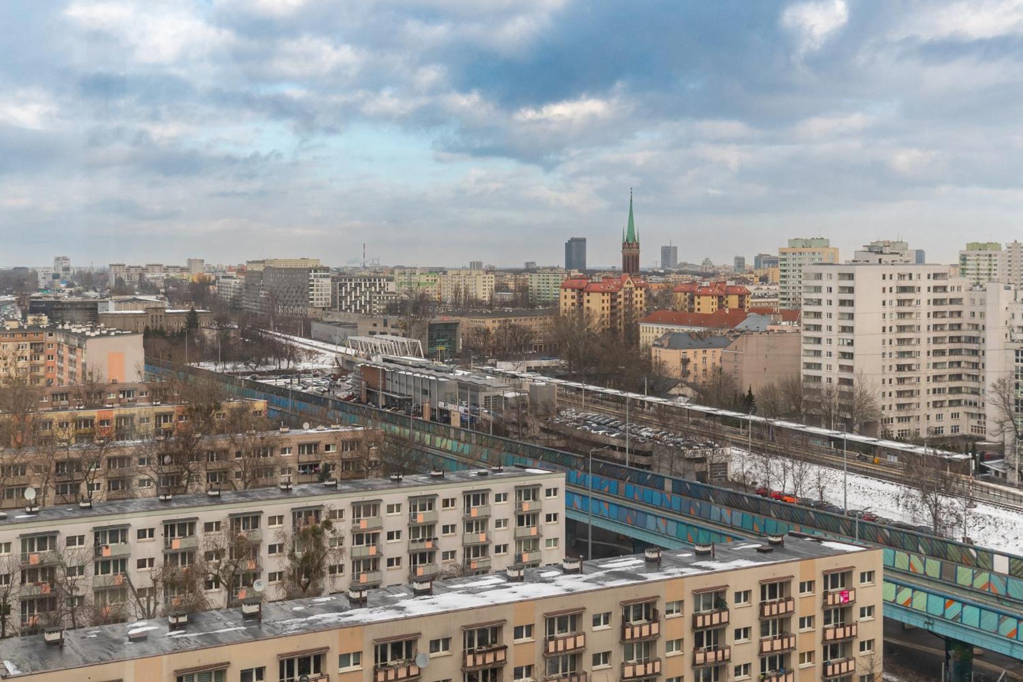 Apartamenty Wola Tower Varşova Dış mekan fotoğraf